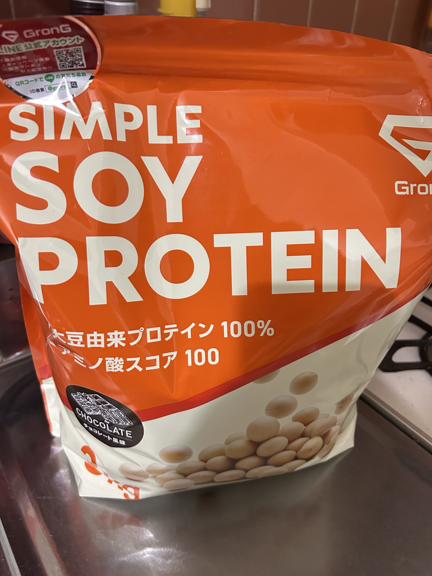 Grongシンプルソイプロテインの袋