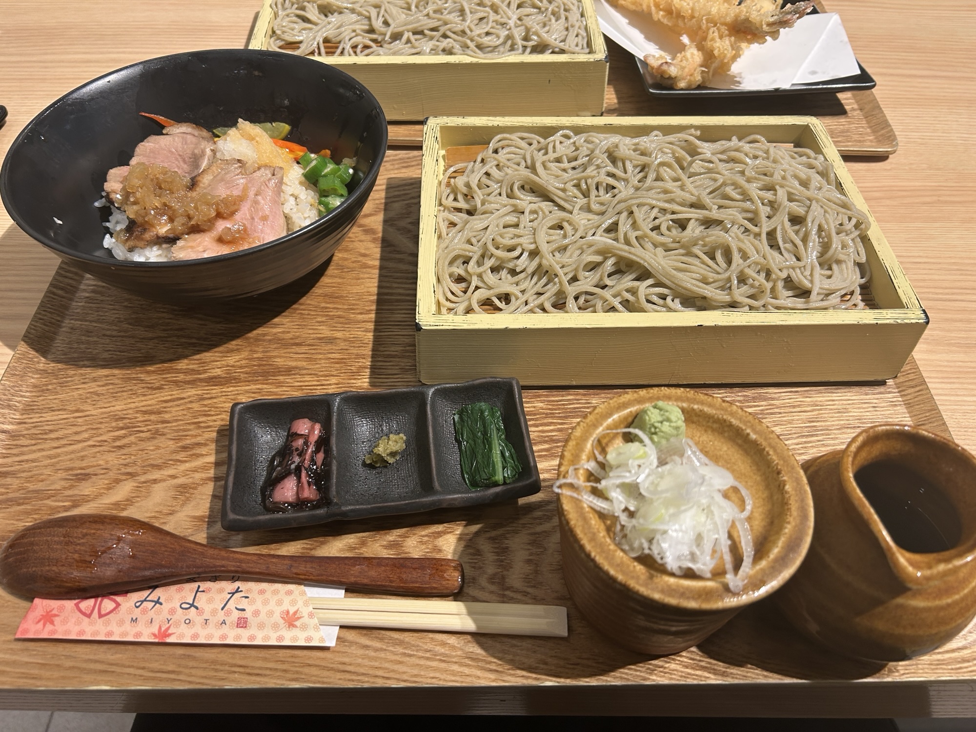 鴨ステーキ丼+板せいろ